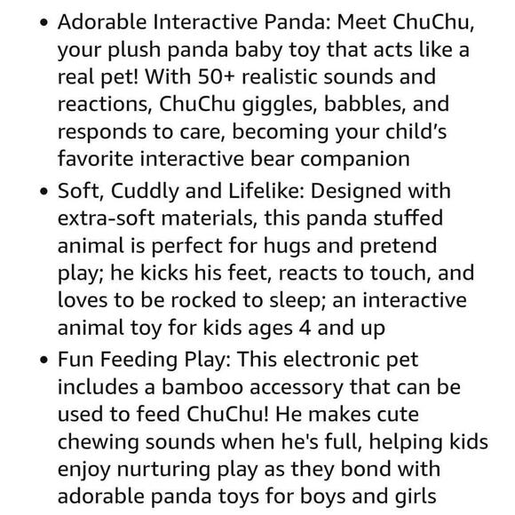 NIB Little Live Pets My Baby Talking Panda ChuChu with 50+ Sounds - Picture 8 of 9